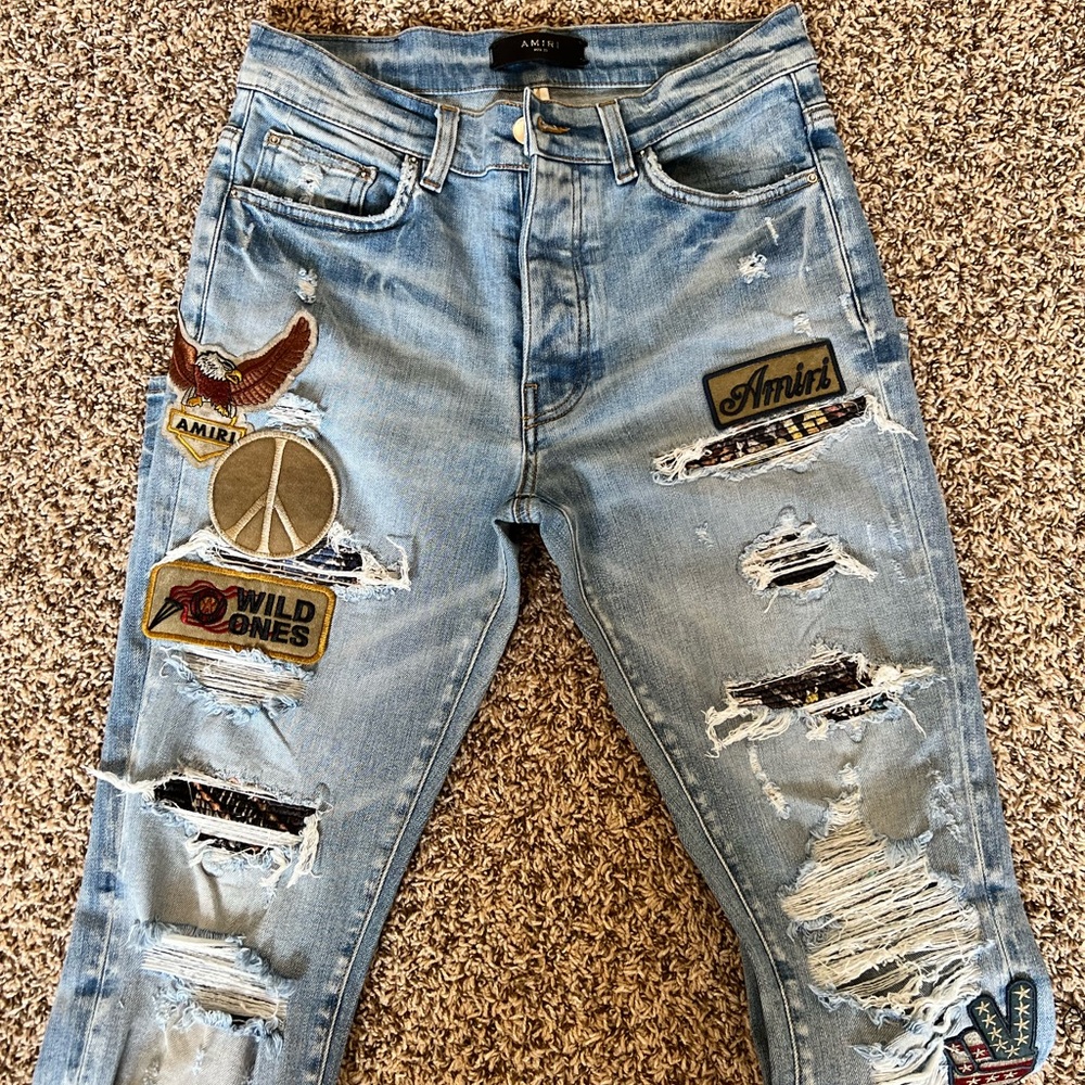 Amiri biker patch jeans size 31